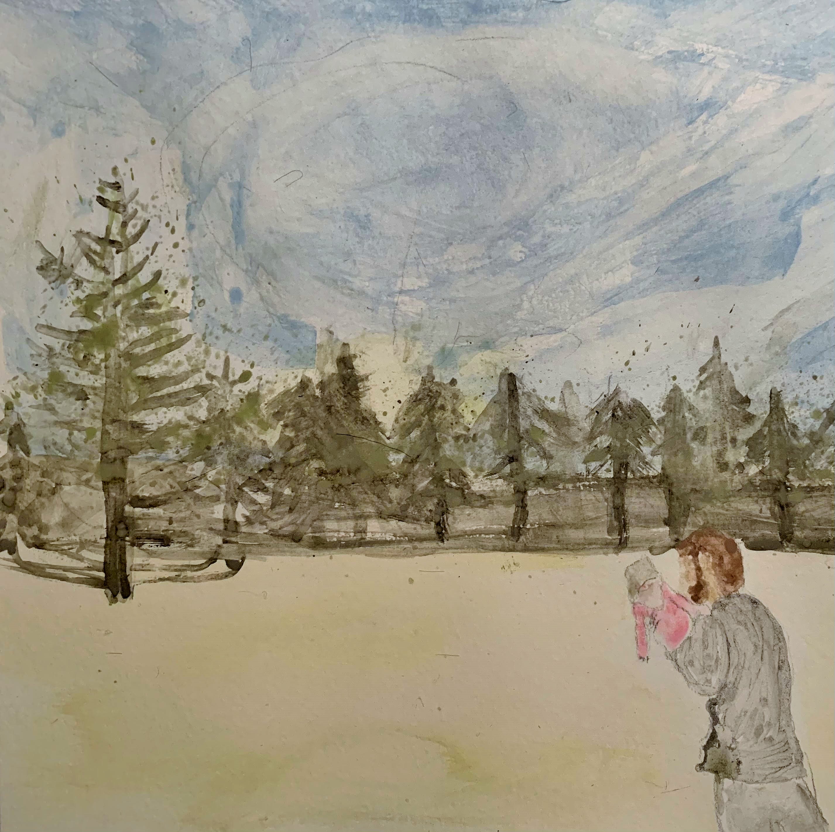 Walking to the Trees - Painting